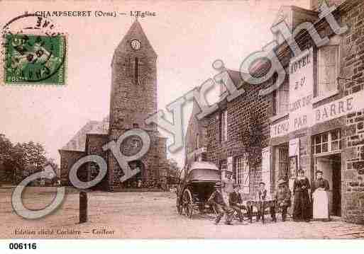 Ville de CHAMPSECRET, carte postale ancienne