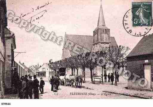Ville de FLEURINES, carte postale ancienne