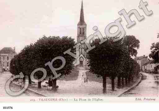 Ville de VEAUGUES, carte postale ancienne