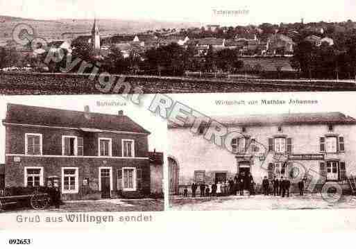 Ville de VILLING, carte postale ancienne