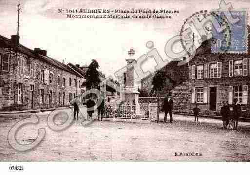 Ville de AUBRIVES, carte postale ancienne