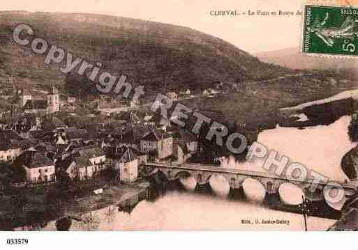 Ville de CLERVAL, carte postale ancienne