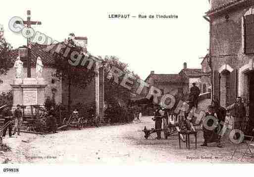 Ville de LEMPAUT, carte postale ancienne