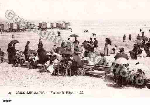 Ville de MALOLESBAINS, carte postale ancienne