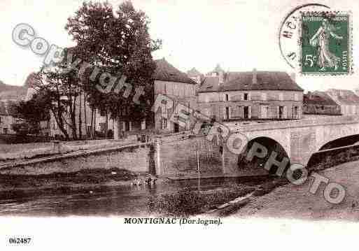 Ville de MONTIGNAC, carte postale ancienne