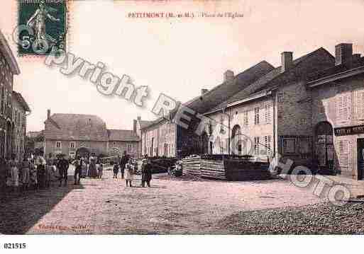 Ville de PETITMONT, carte postale ancienne