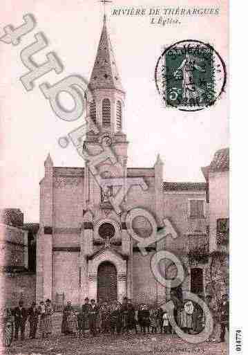 Ville de RIVIERES, carte postale ancienne