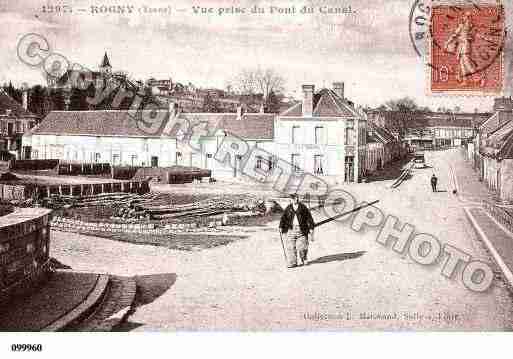 Ville de ROGNY, carte postale ancienne