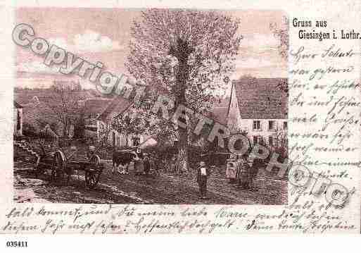 Ville de GUISING, carte postale ancienne