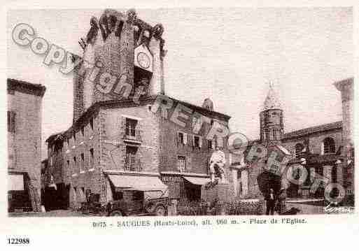 Ville de SAUGUES, carte postale ancienne