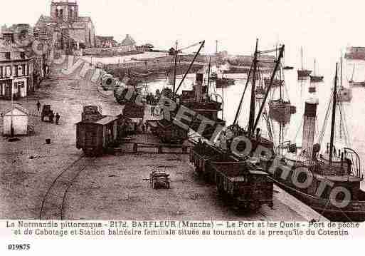 Ville de BARFLEUR, carte postale ancienne