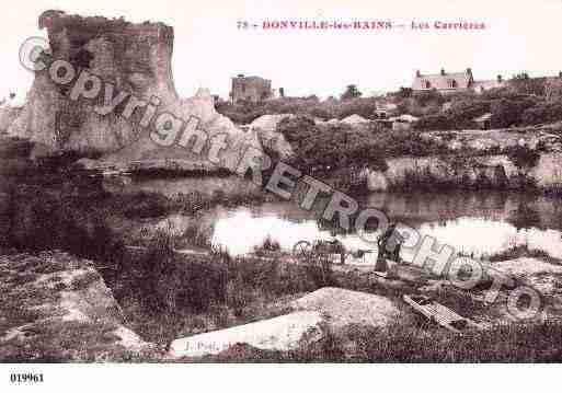 Ville de DONVILLELESBAINS, carte postale ancienne