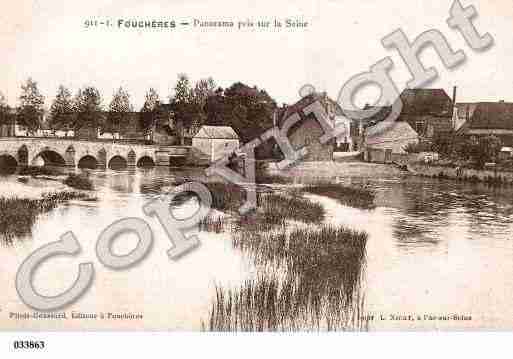 Ville de FOUCHERES, carte postale ancienne