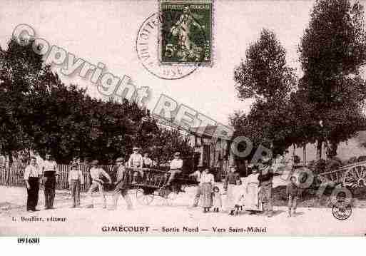 Ville de GIMECOURT, carte postale ancienne