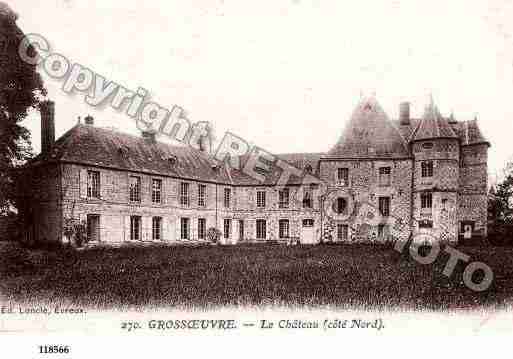 Ville de GROSSOEUVRE, carte postale ancienne