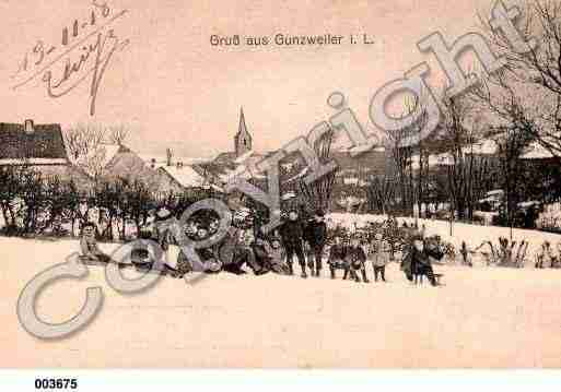 Ville de GUNTZVILLER, carte postale ancienne