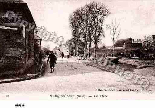 Ville de MARQUEGLISE, carte postale ancienne