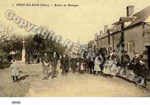 Ville de MERYESBOIS, carte postale ancienne