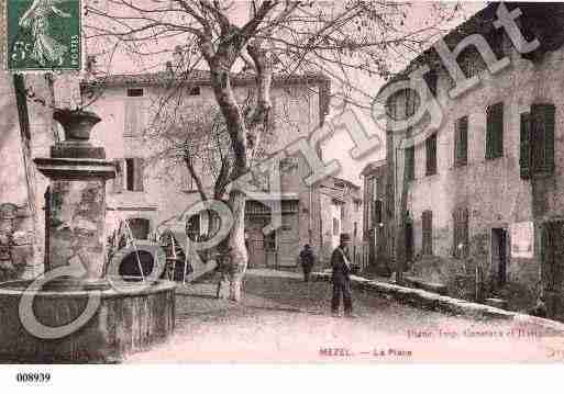 Ville de MEZEL, carte postale ancienne