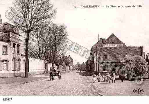 Ville de PHALEMPIN, carte postale ancienne