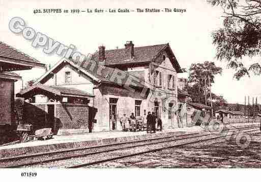 Ville de SUIPPES, carte postale ancienne