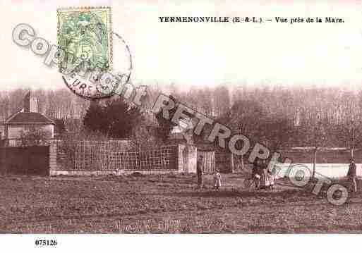 Ville de YERMENONVILLE, carte postale ancienne