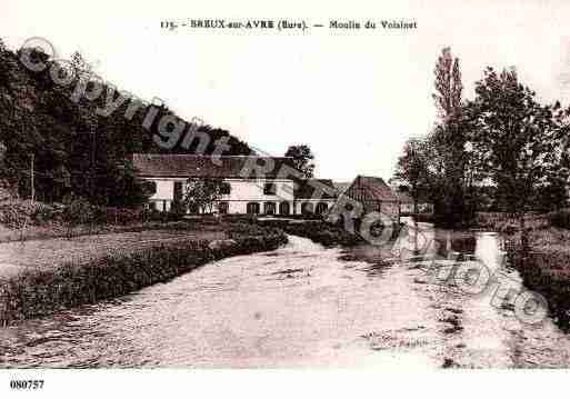 Ville de BREUXSURAVRE, carte postale ancienne