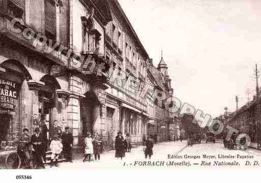 Ville de FORBACH, carte postale ancienne