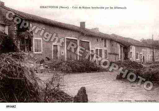 Ville de GIRAUVOISIN, carte postale ancienne