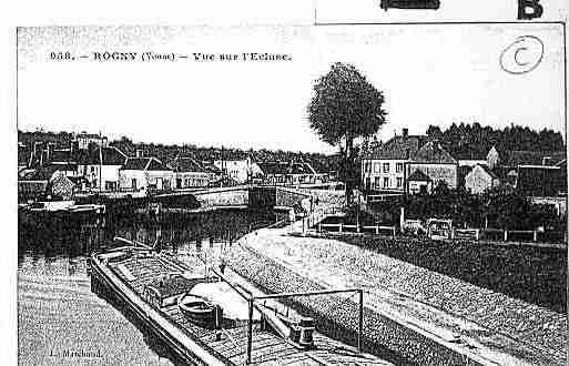 Ville de ROGNY, carte postale ancienne