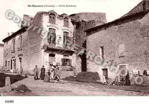 Ville de SAINTMACAIRE, carte postale ancienne