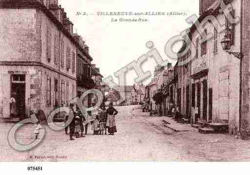 Ville de VILLENEUVESURALLIER, carte postale ancienne