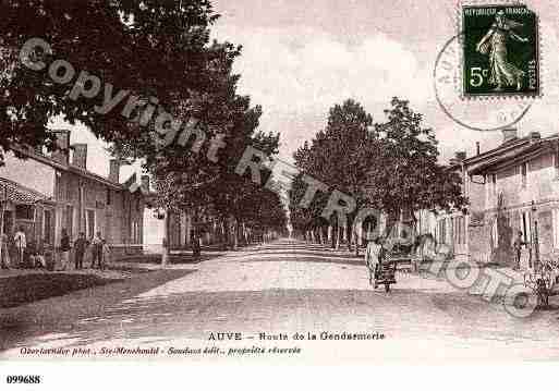 Ville de AUVE, carte postale ancienne