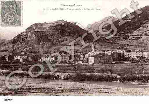 Ville de BARREME, carte postale ancienne