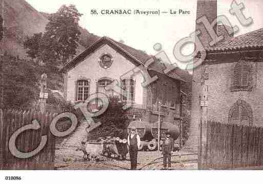 Ville de CRANSAC, carte postale ancienne