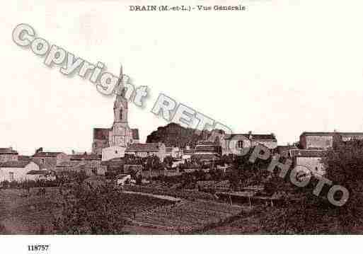 Ville de DRAIN, carte postale ancienne