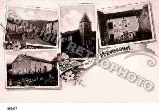 Ville de PREVOCOURT, carte postale ancienne