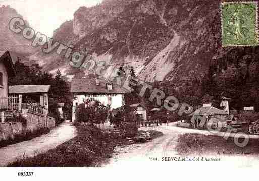 Ville de SERVOZ, carte postale ancienne