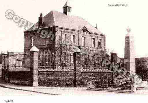 Ville de ESTREES, carte postale ancienne