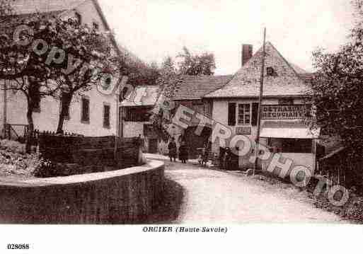 Ville de ORCIER, carte postale ancienne