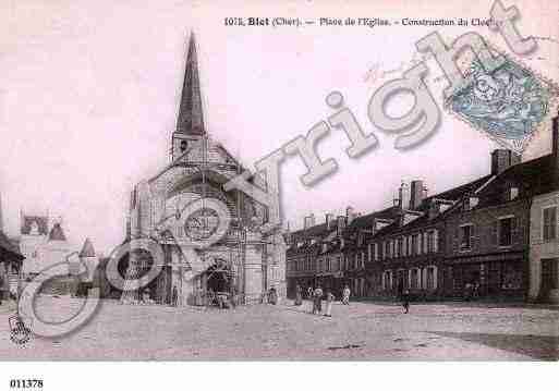 Ville de BLET, carte postale ancienne