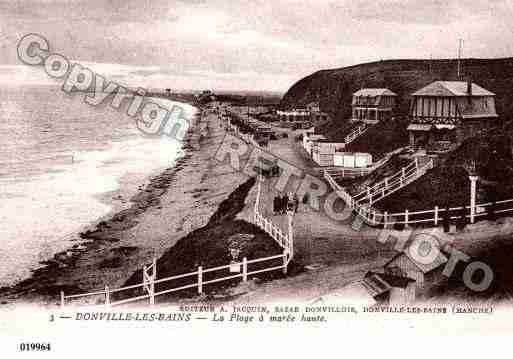 Ville de DONVILLELESBAINS, carte postale ancienne