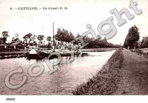 Ville de CATILLONSURSAMBRE, carte postale ancienne