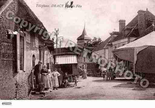 Ville de DRACY, carte postale ancienne