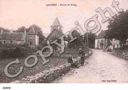 Ville de LANOBRE, carte postale ancienne