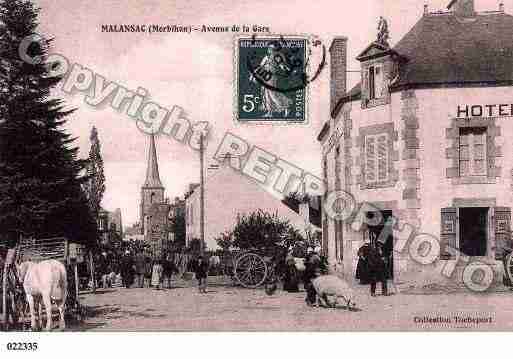 Ville de MALANSAC, carte postale ancienne