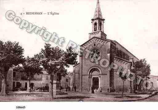 Ville de REDESSAN, carte postale ancienne