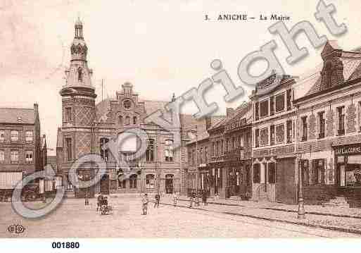 Ville de ANICHE, carte postale ancienne