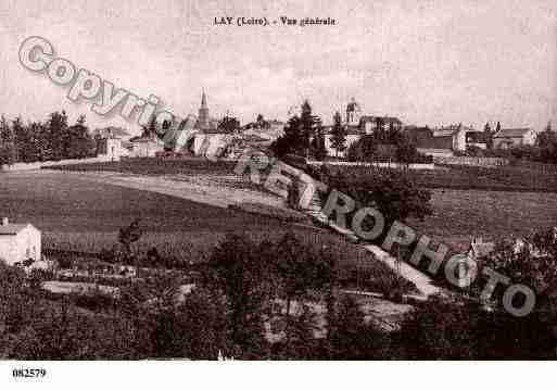 Ville de LAY, carte postale ancienne