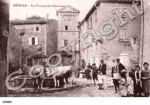 Ville de NEBIAS, carte postale ancienne